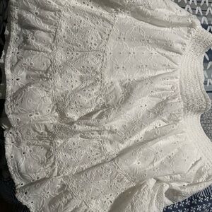 American Eagle Outfitters White Eyelet Skirt